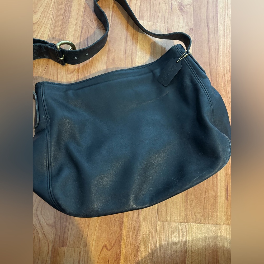 Coach Black and Gold Hobo Bag